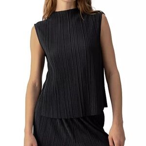 Sanctuary Charcoal Pleated Top (M)